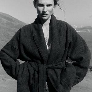 Felted Wool Wrap Coat